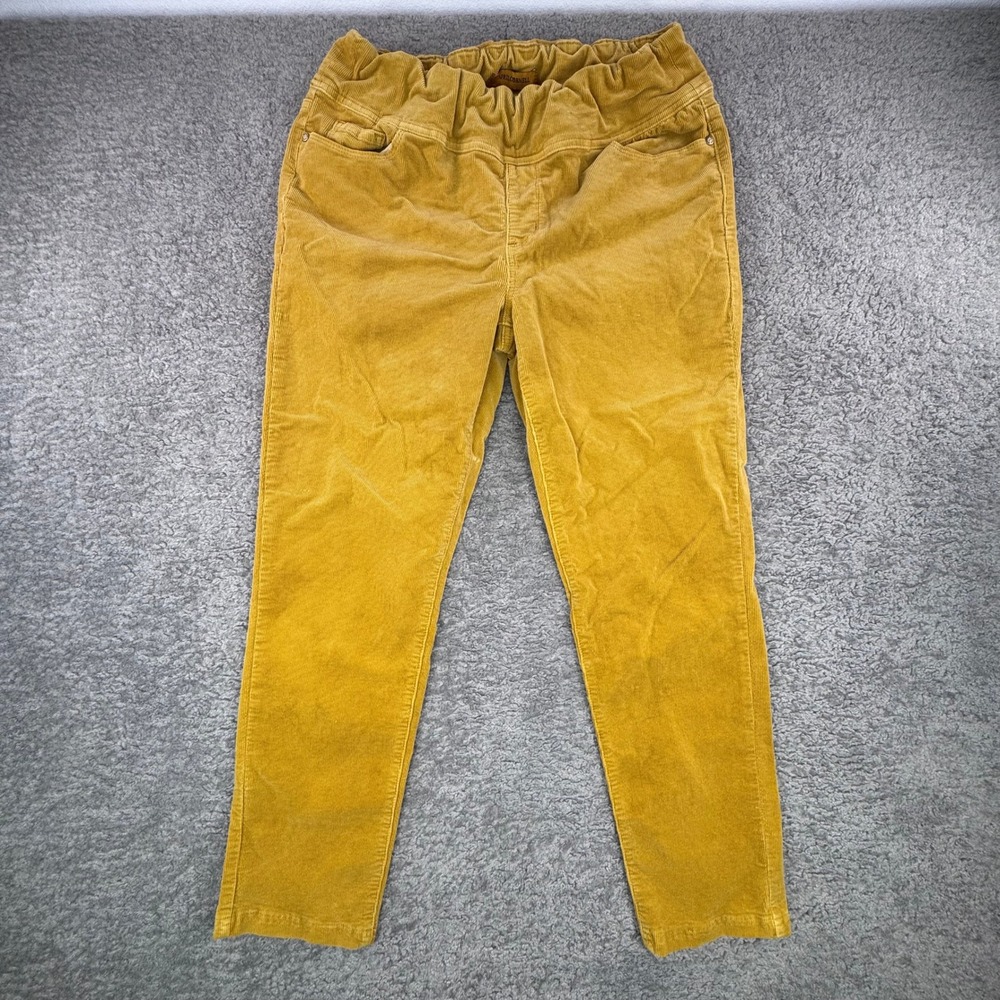 April Cornell Womens Mustard Yellow Corduroy Elastic Waist Pull On Pants Size M‎